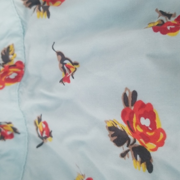 J.Crew Mercantile Sky Blue Flower Print Mock Wrap Dress - Picture 4 of 5